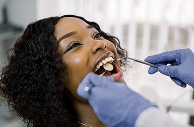 Lady Having Her Teeth Cleaned